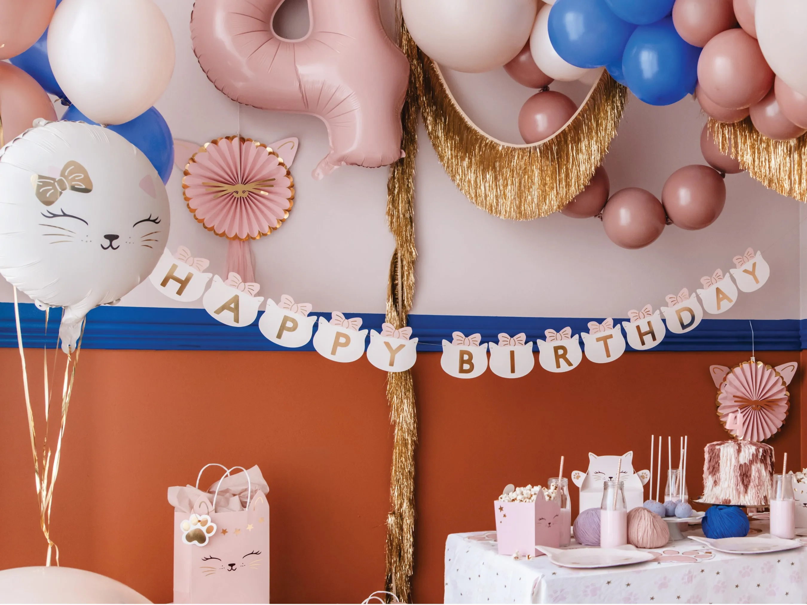 Kitty Cat Birthday Banner 6ft