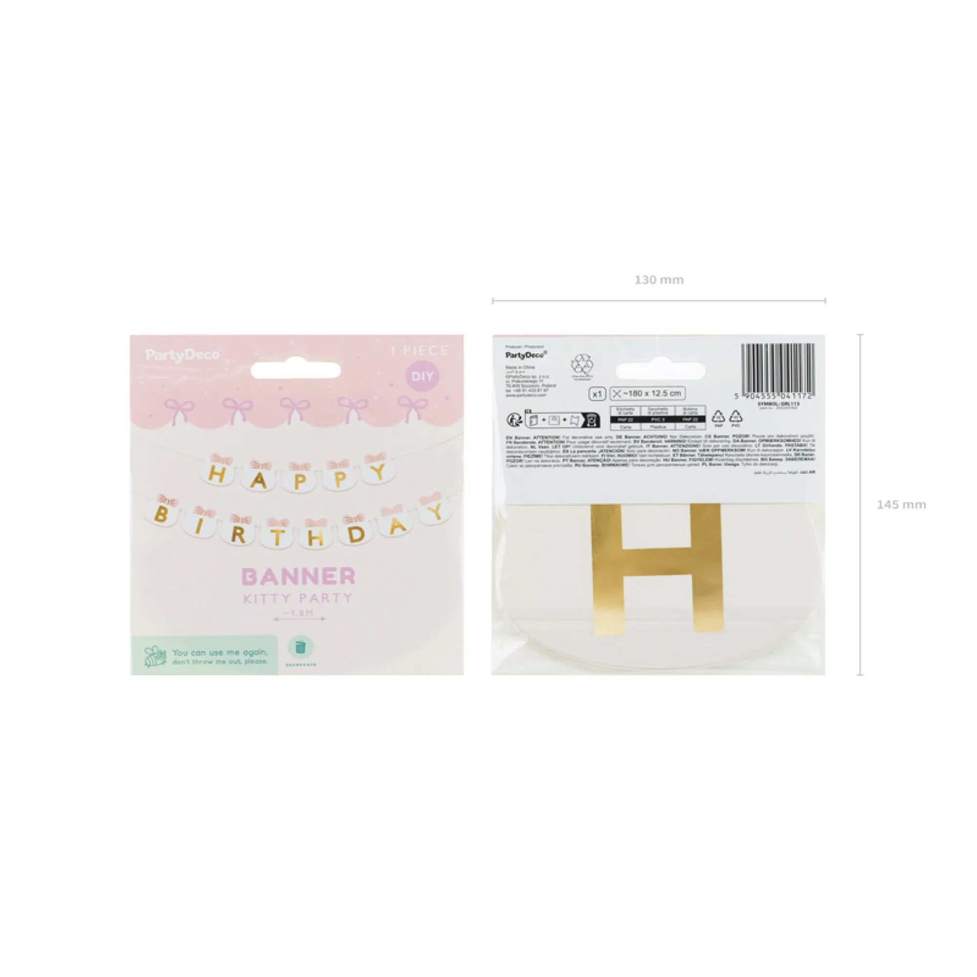 Kitty Cat Birthday Banner 6ft