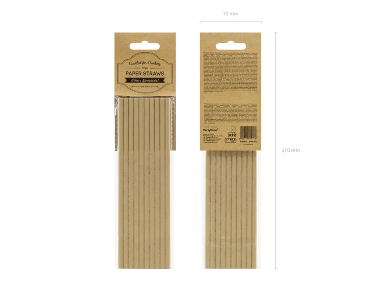 Kraft Paper Straws 10ct
