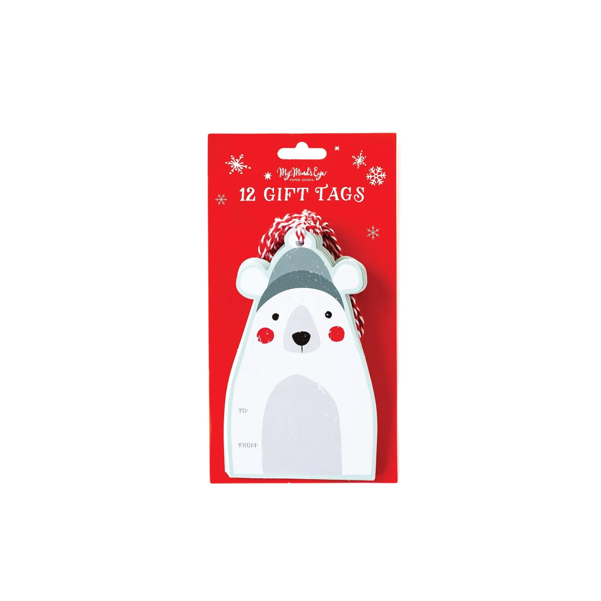 Large Polar Bear Gift Tags 12ct