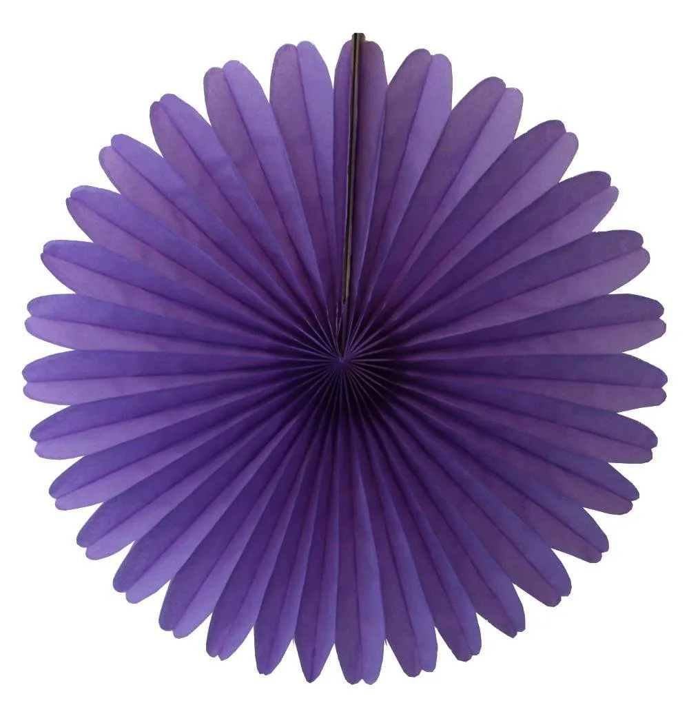 Lavender Tissue Paper Fan 13