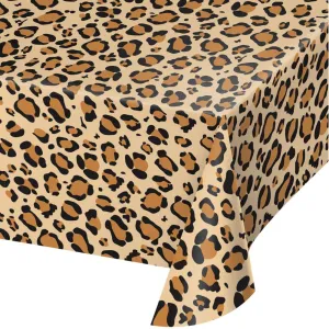Leopard Print Plastic Table Cover