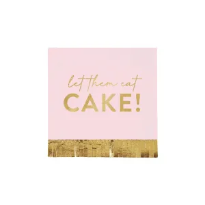 Let Them Eat Cake Fringed Dessert Napkins 20ct