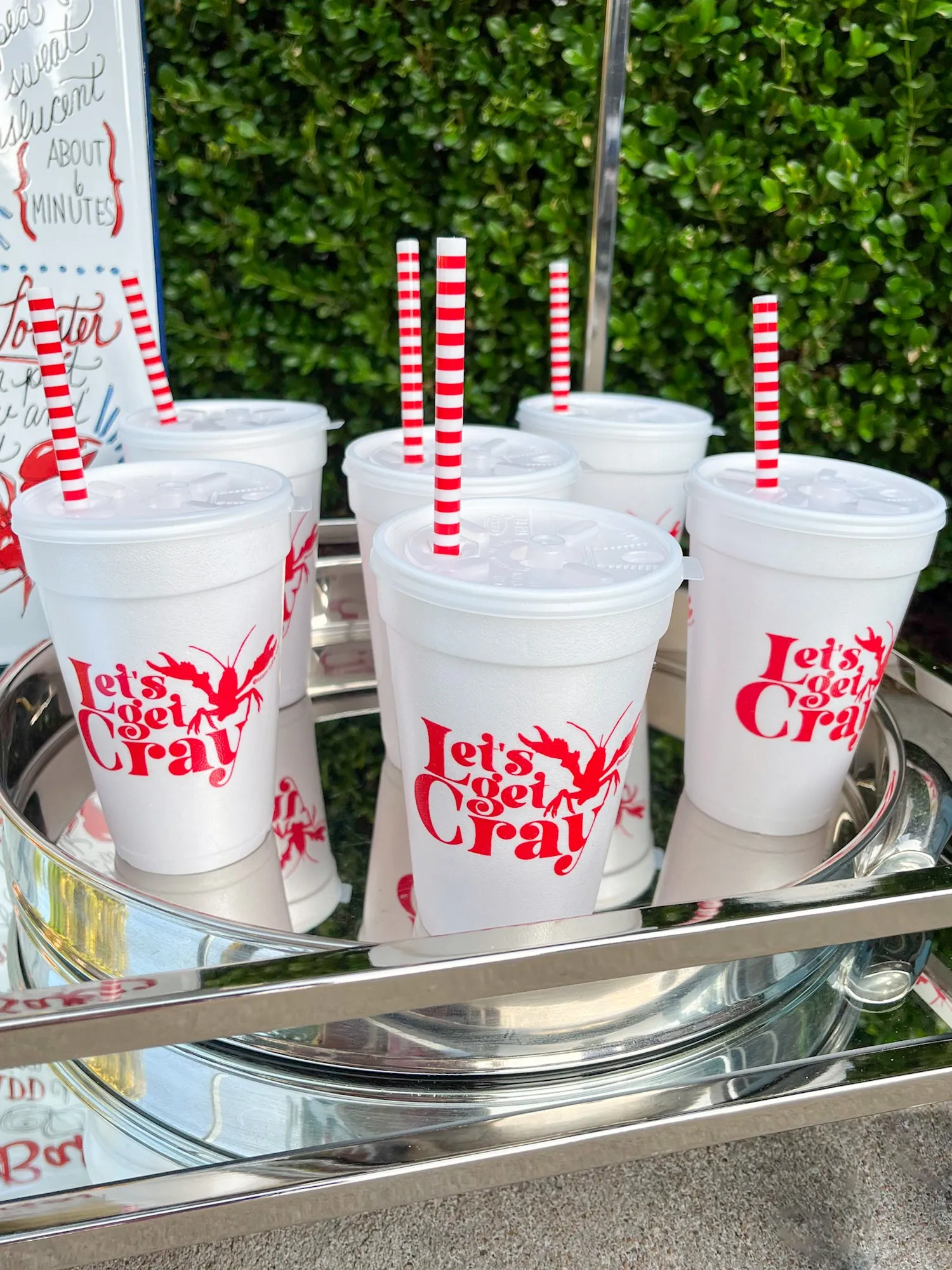 Let's Get Cray Styrofoam Cups with Lids 10ct