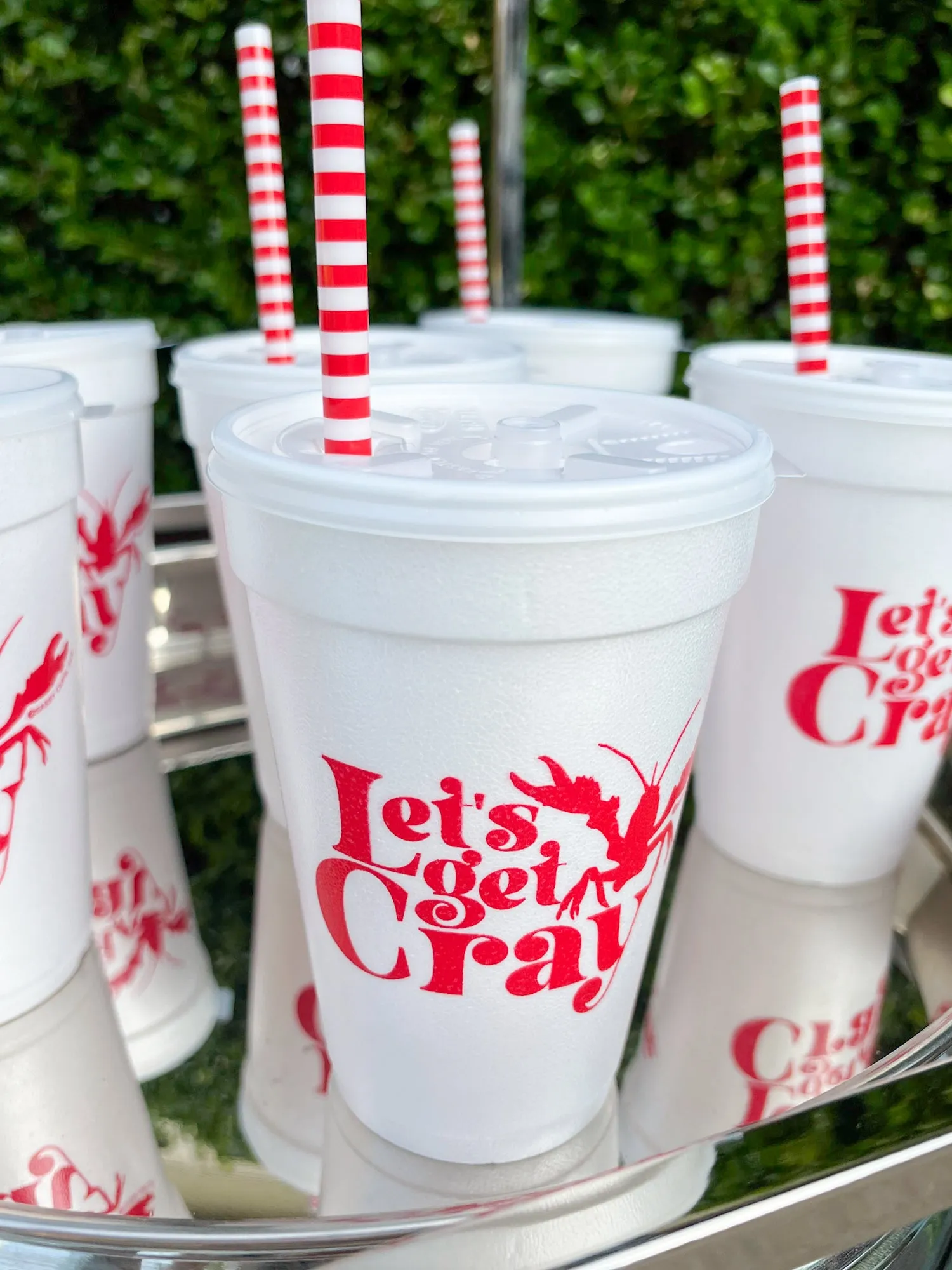 Let's Get Cray Styrofoam Cups with Lids 10ct