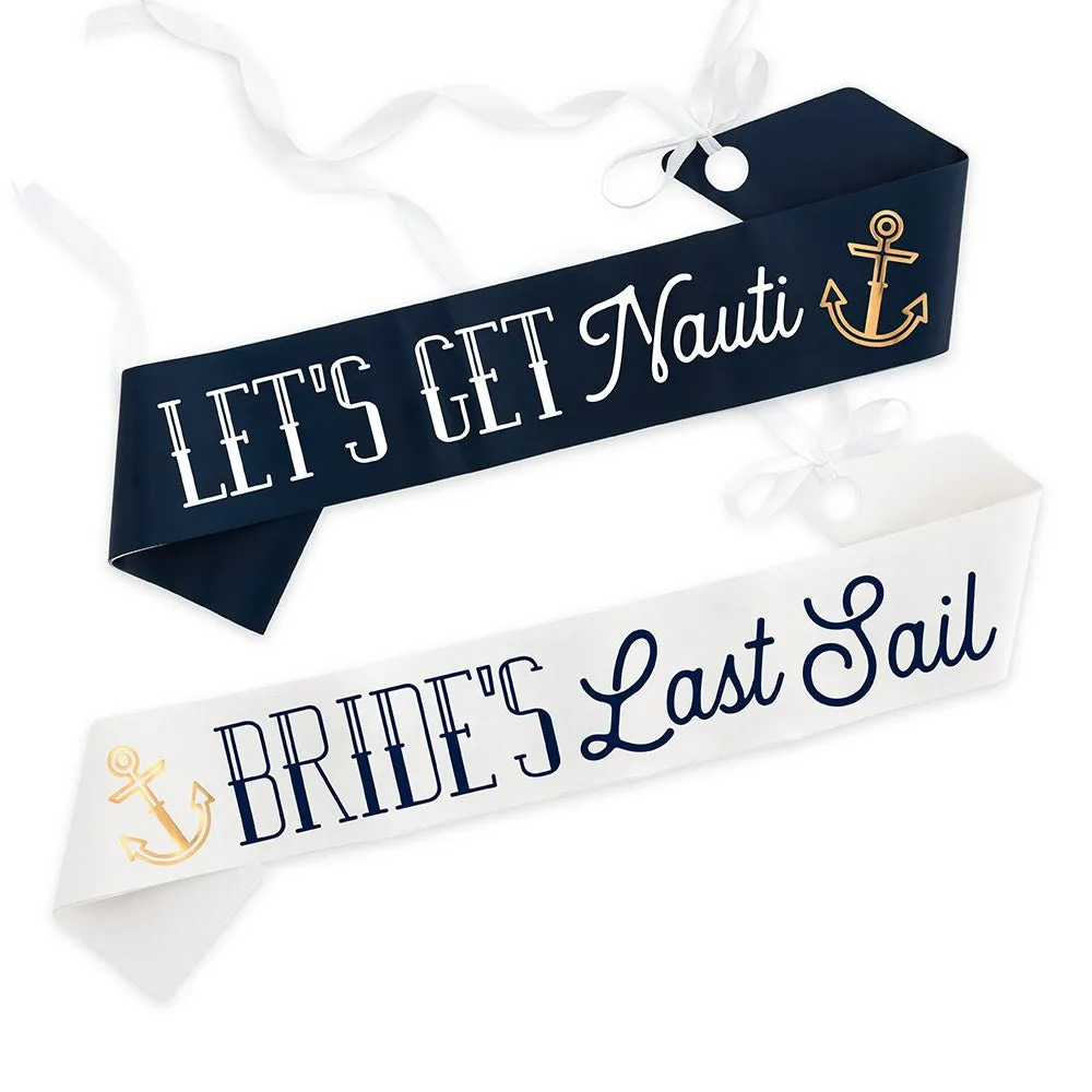 Let's Get Nauti Bachelorette Party Sash
