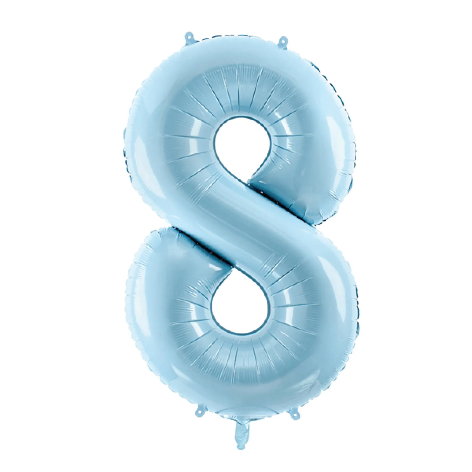 Light Blue 0-9 Number Balloon 34in
