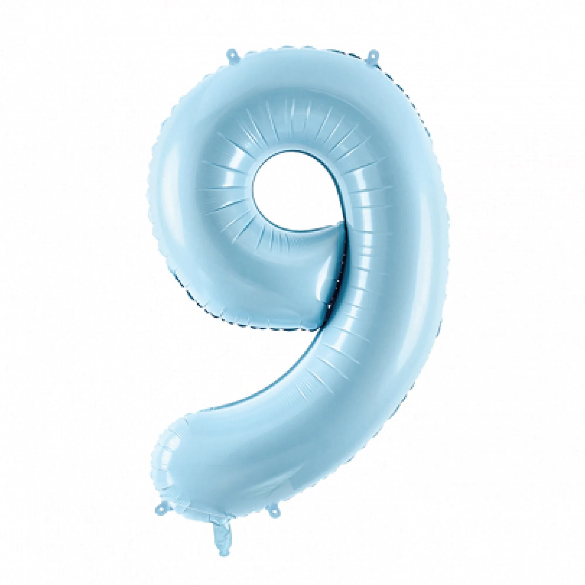 Light Blue 0-9 Number Balloon 34in