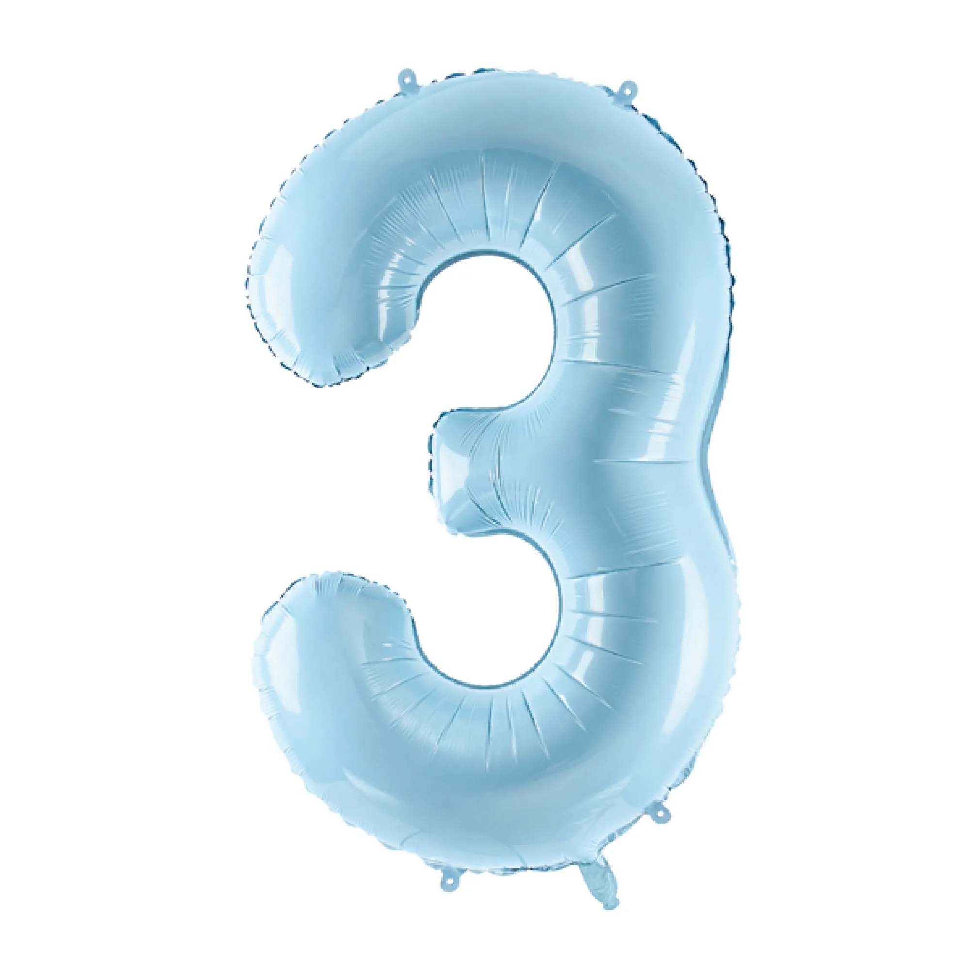 Light Blue 0-9 Number Balloon 34in