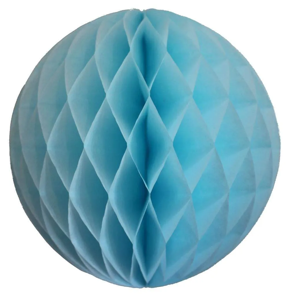 Light Blue Honeycomb Tissue Ball
