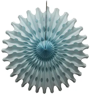 Light Blue Tissue Paper Fan 18