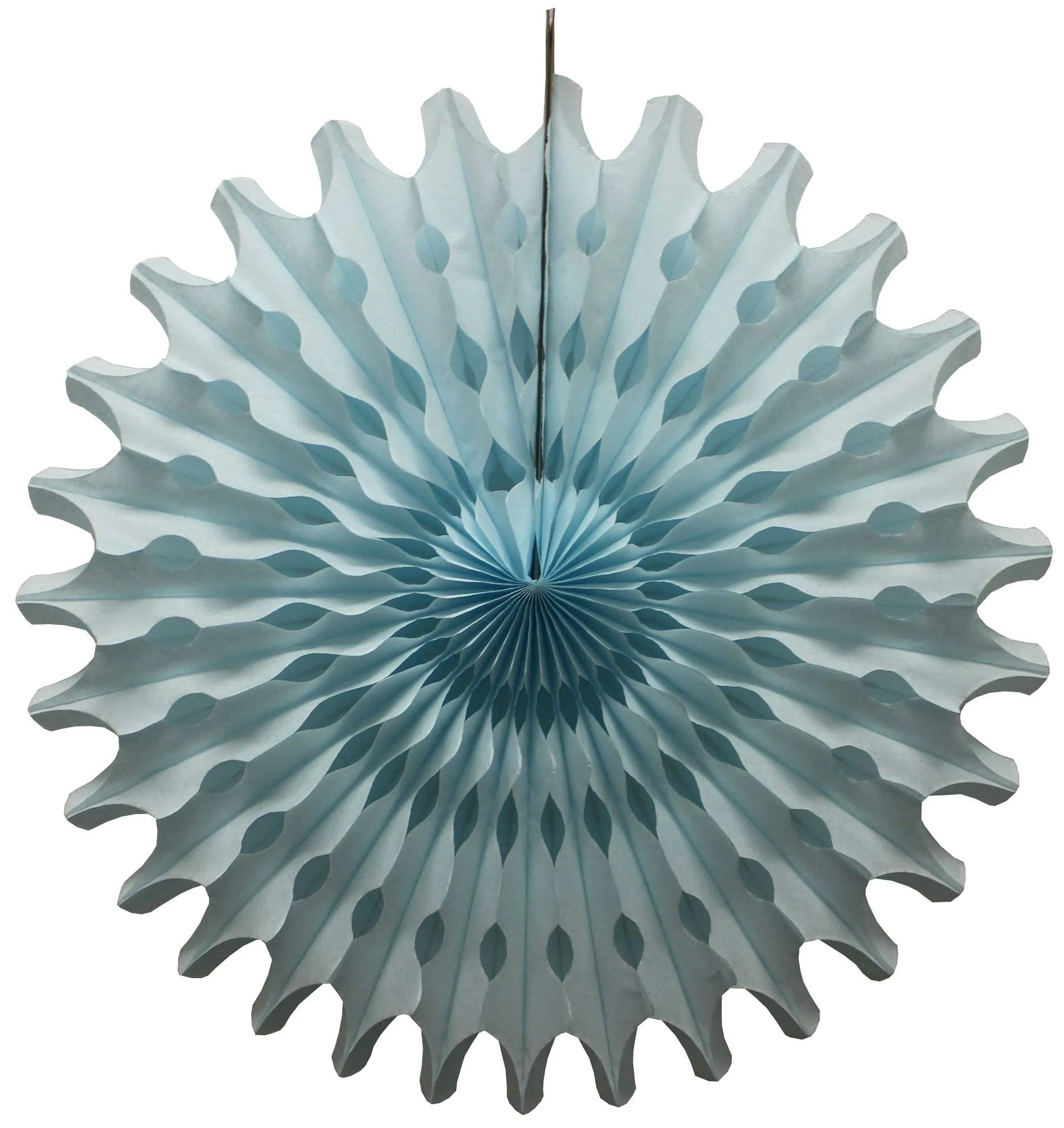 Light Blue Tissue Paper Fan 18