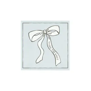Light Blue Tying the Knot Dessert Napkins 20ct