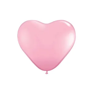 Light Pink Heart Latex Balloons 6 12ct