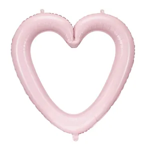 Light Pink Open Heart Balloon Frame 29in