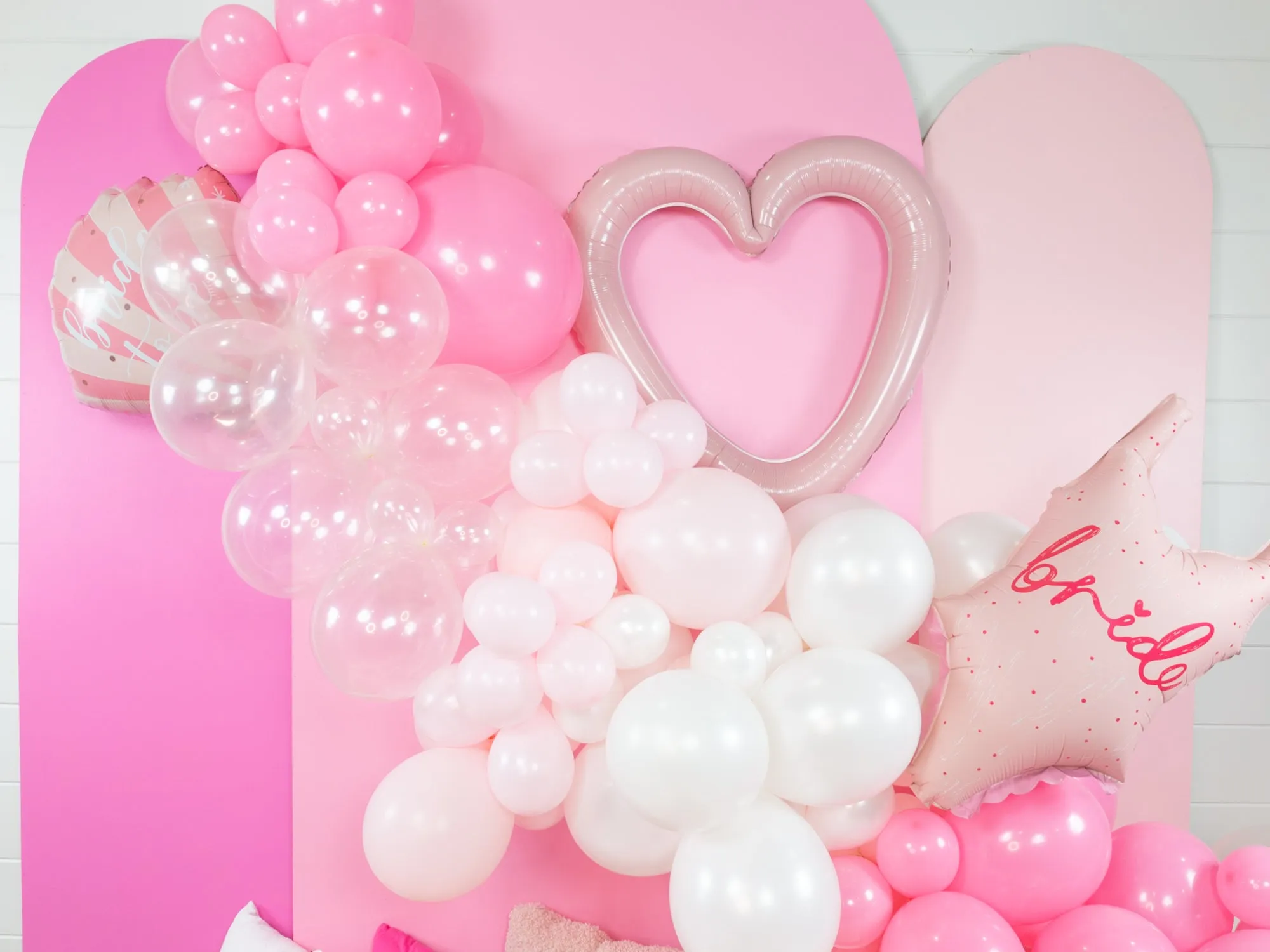 Light Pink Open Heart Balloon Frame 29in