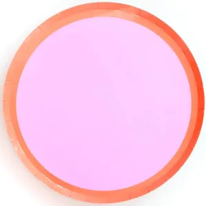 Light Purple & Coral Colorblock Dinner Plates 8ct