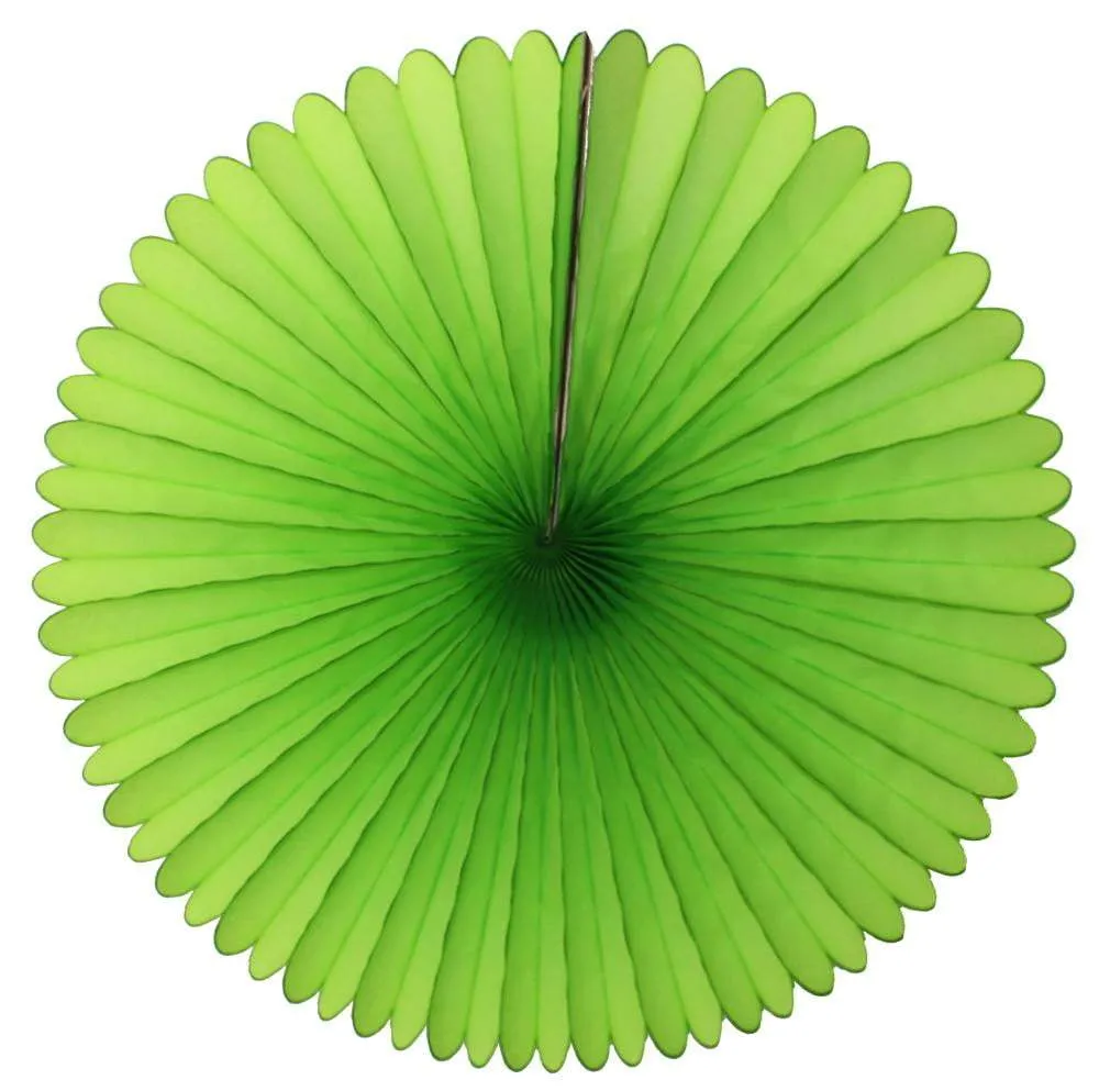 Lime Tissue Paper Fan 13