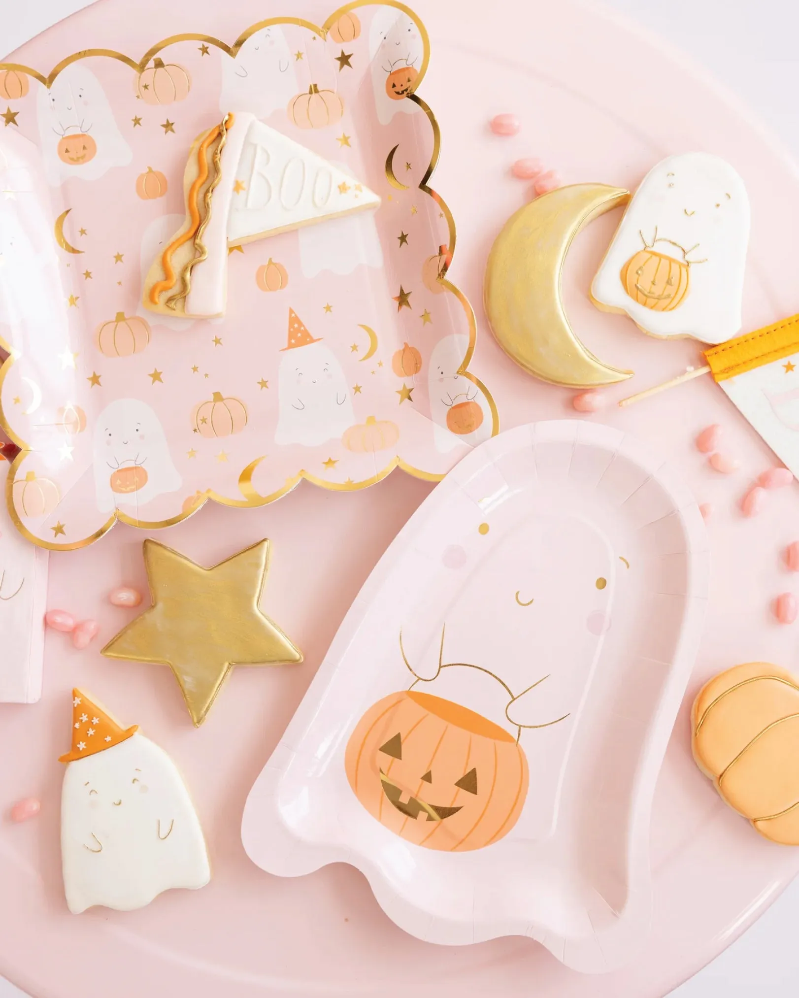 Little Ghoul Ghost Lunch Plates 8ct