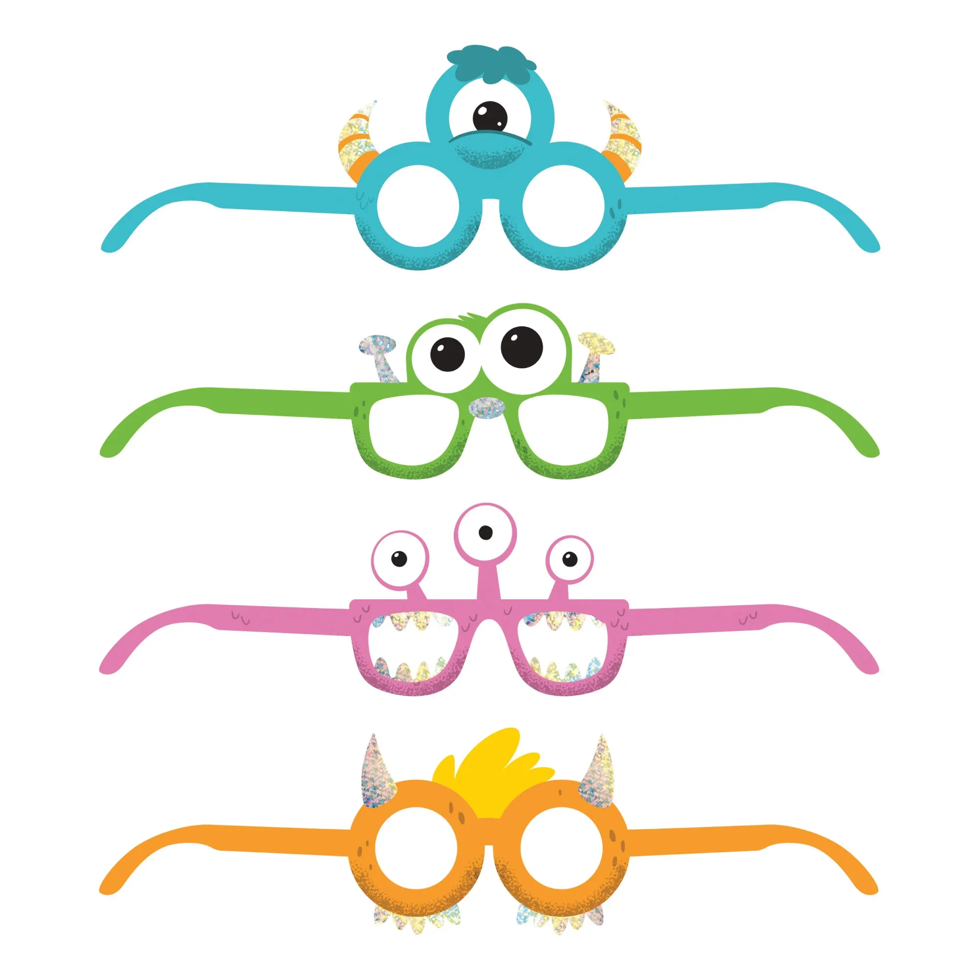Little Monster Party Glasses 4ct