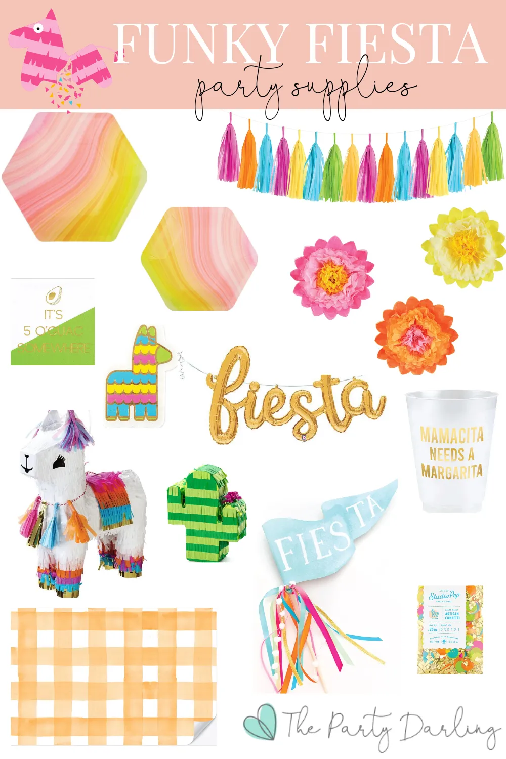 Llama Piata Dessert Napkins 20ct