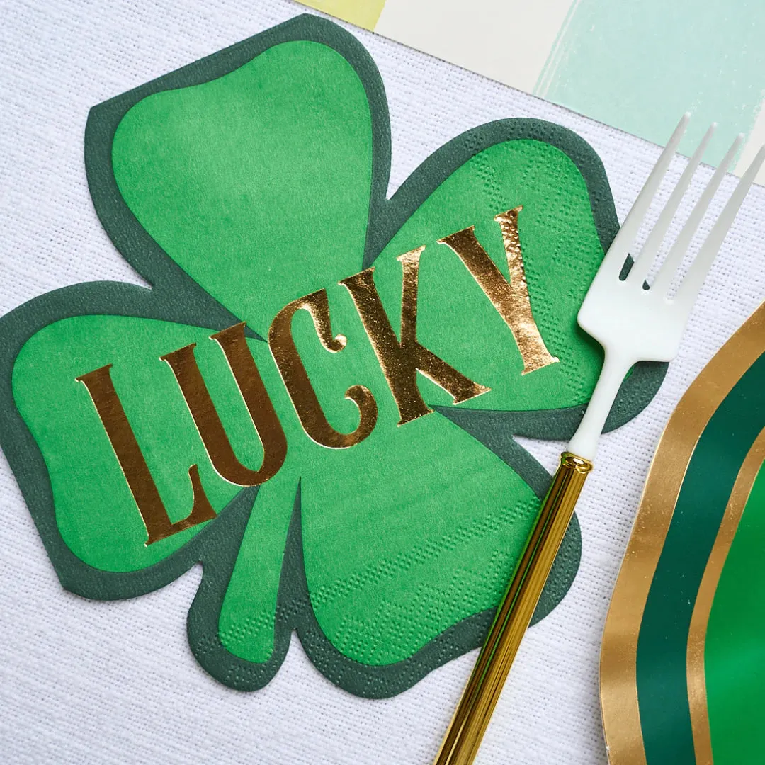 Lucky Clover St. Patrick's Day Dessert Napkins 16ct
