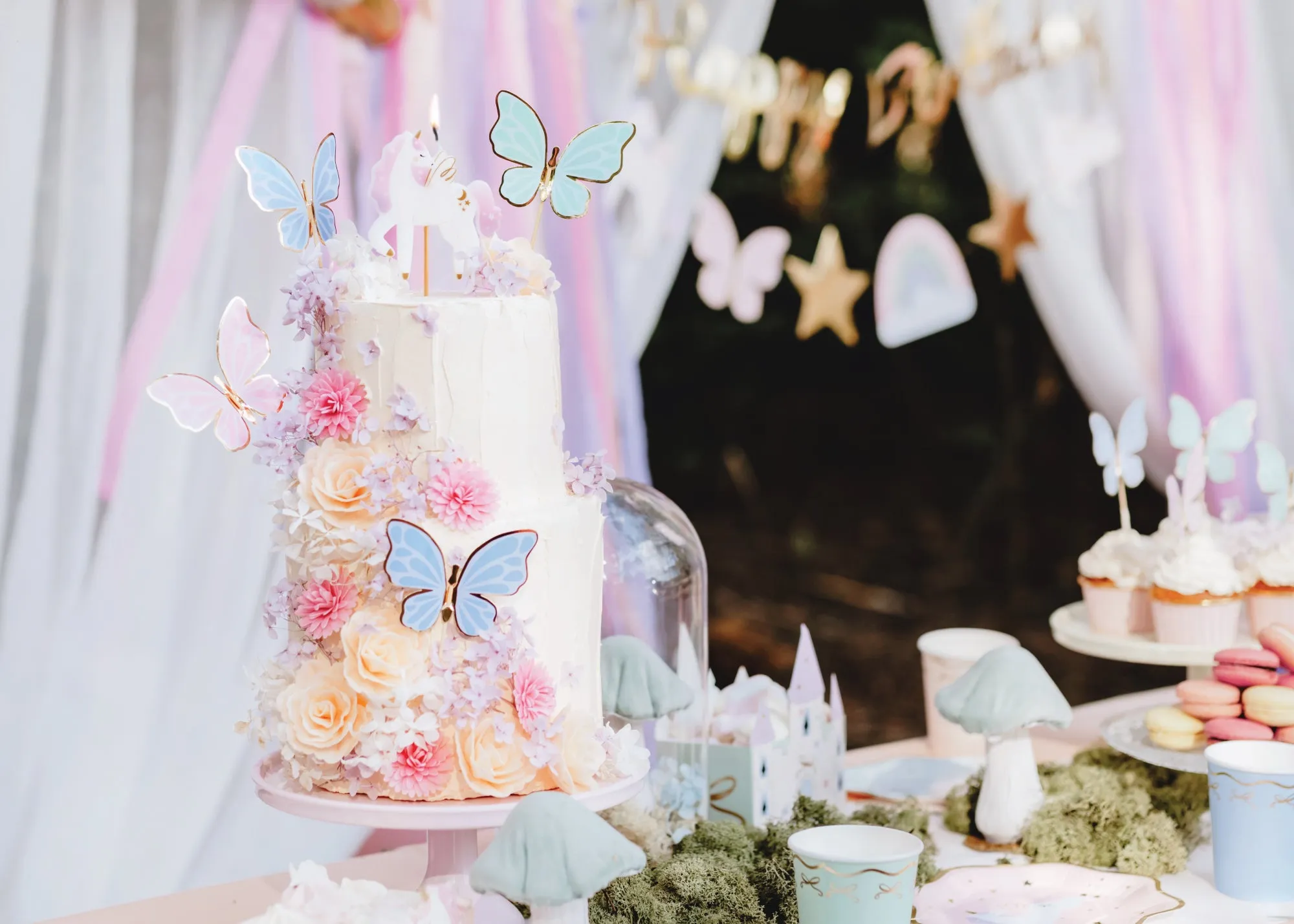 Magical Butterfly Cake Toppers 9ct