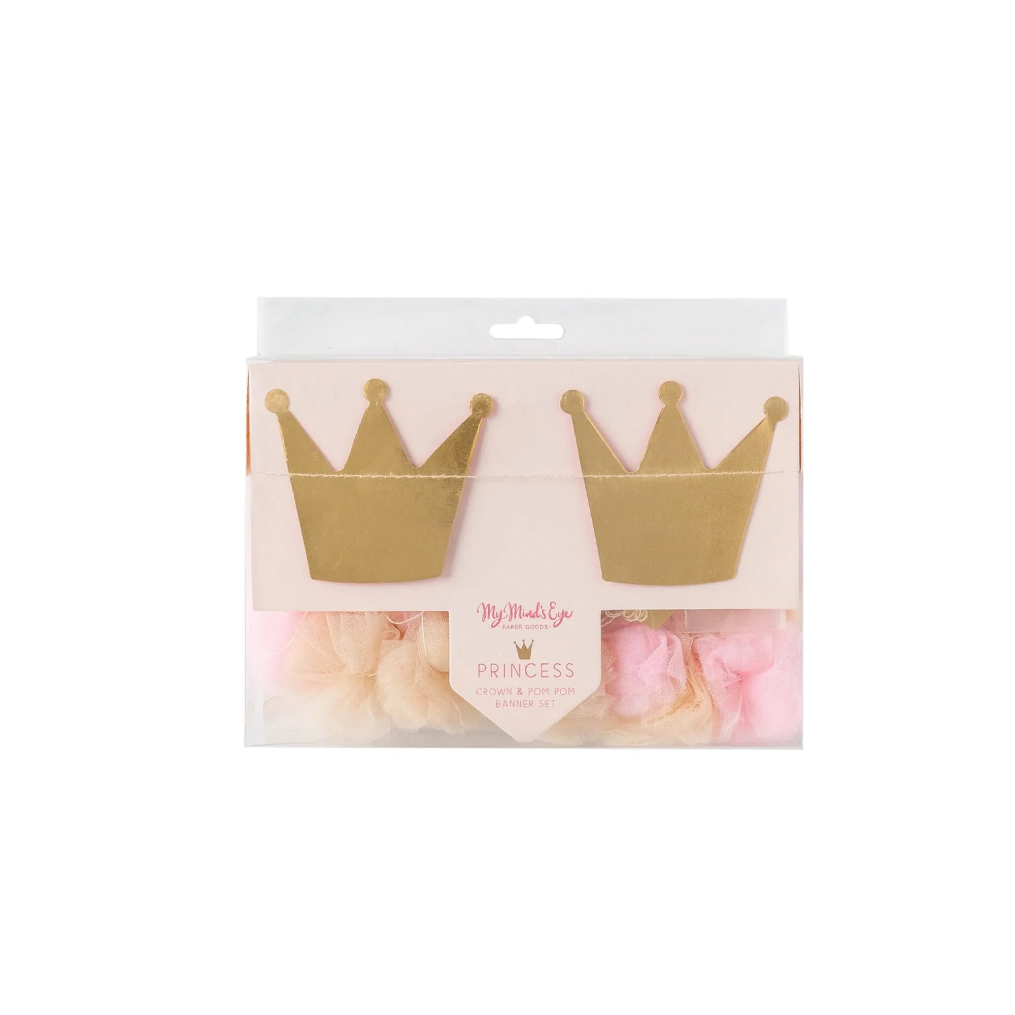 Magical Princess Crown & Pom Pom Garland 10ft