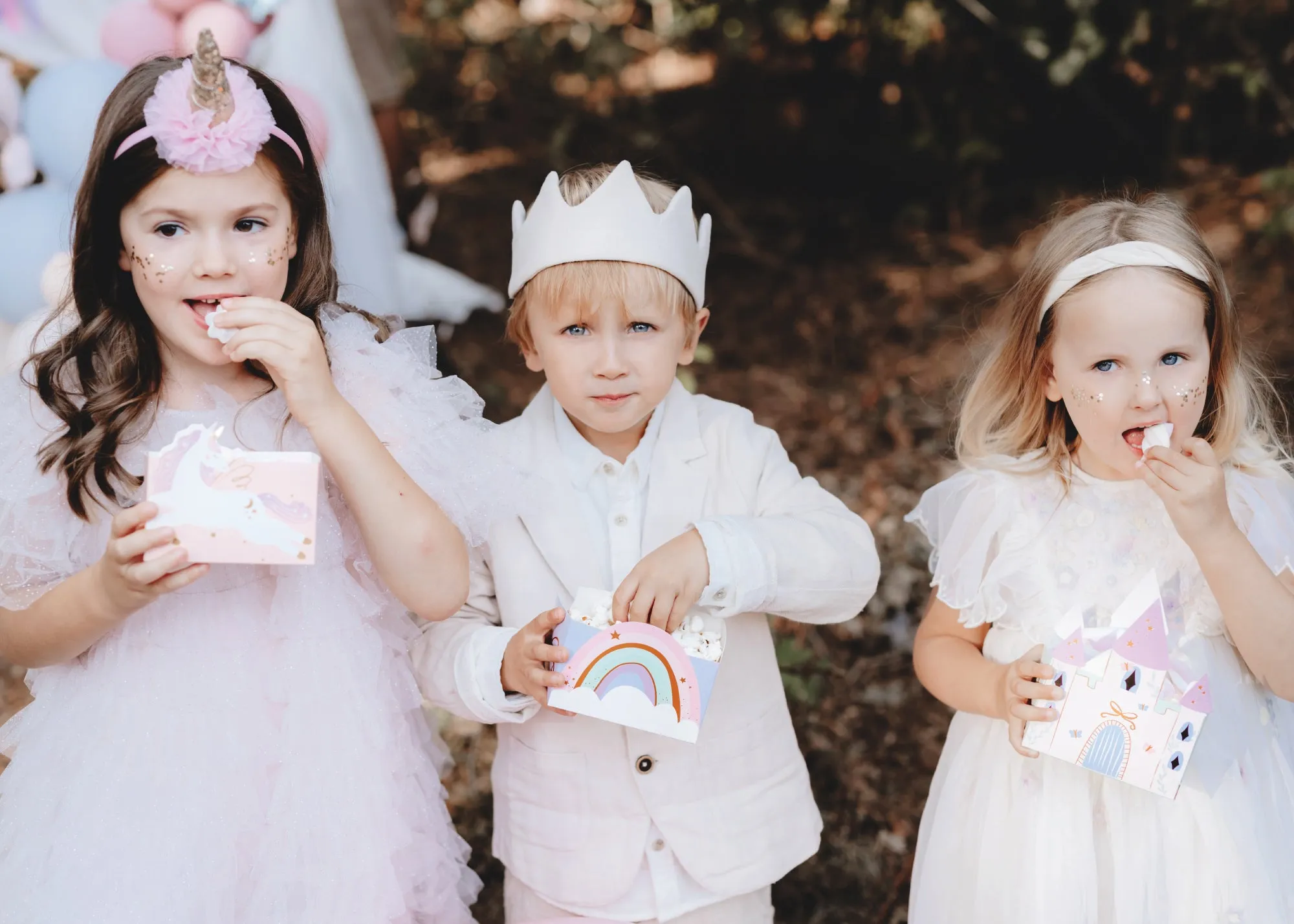 Magical Unicorn Castle & Rainbow Treat Boxes 6ct