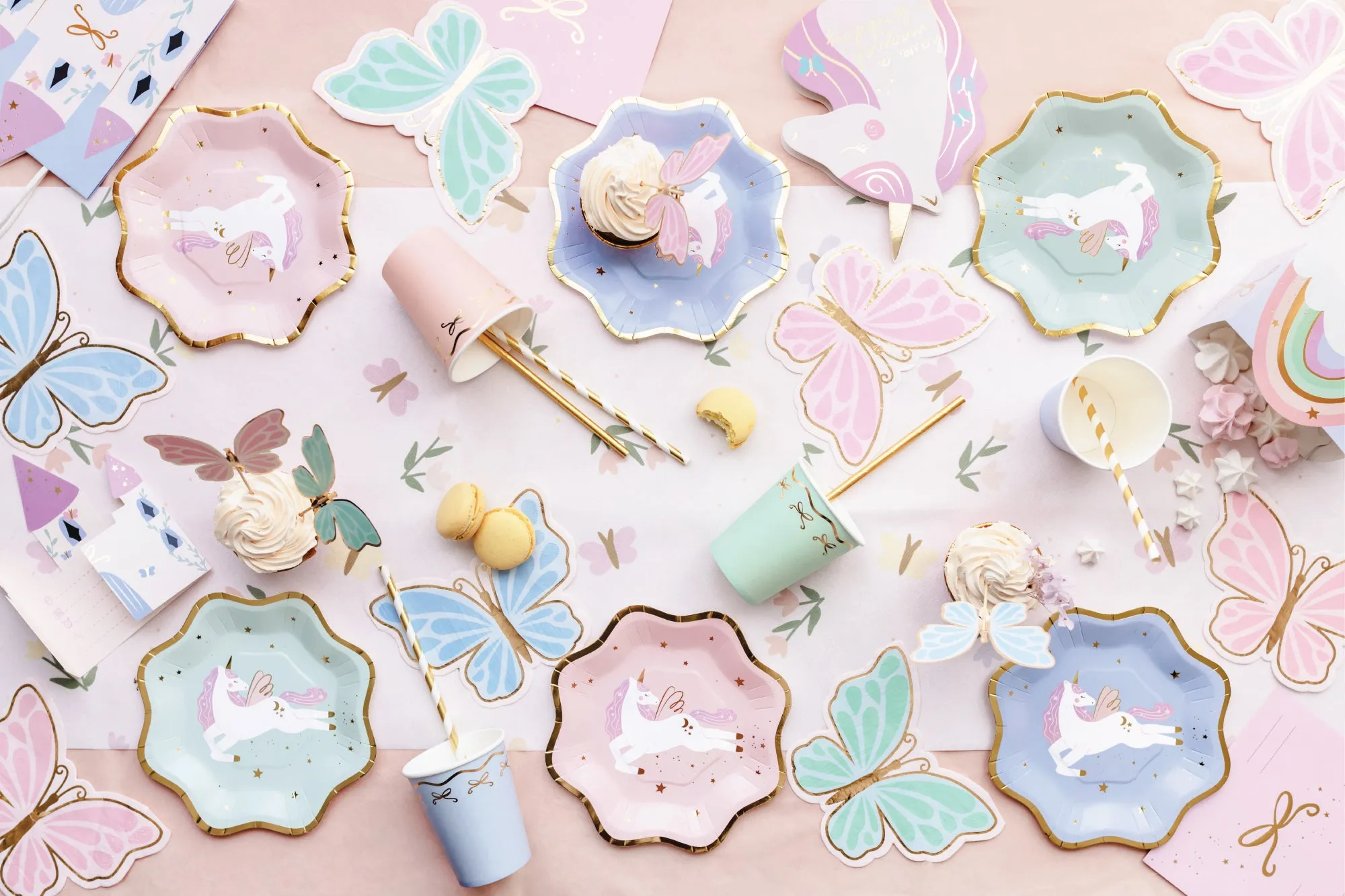 Magical Unicorn Dessert Plate Set 6ct