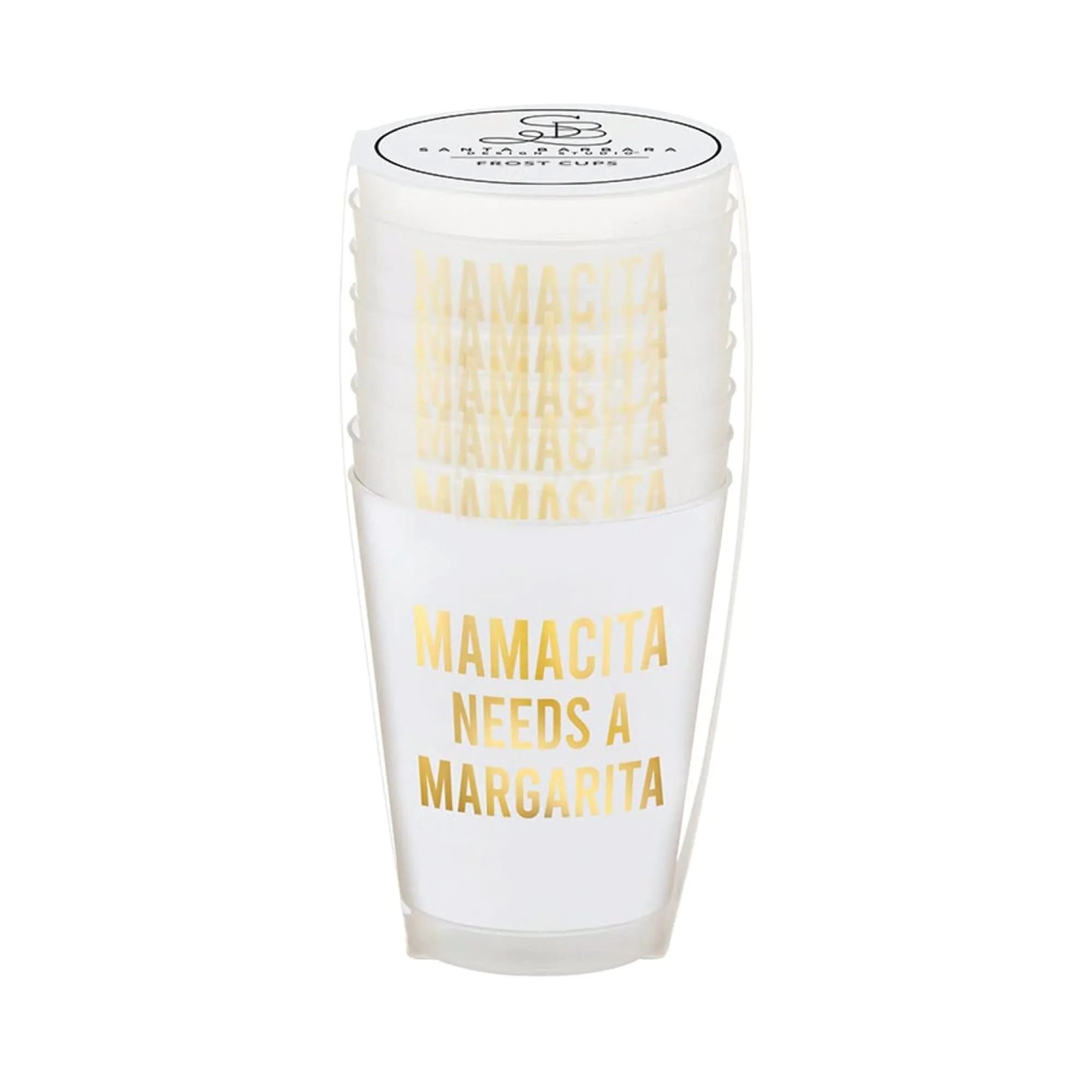 Mama Needs a Margarita Frosted Plastic Cups 6ct