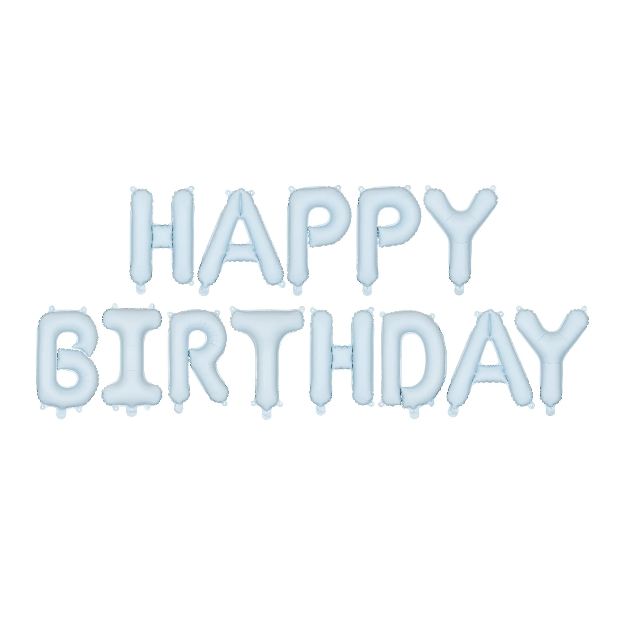 Matte Blue Happy Birthday Balloons