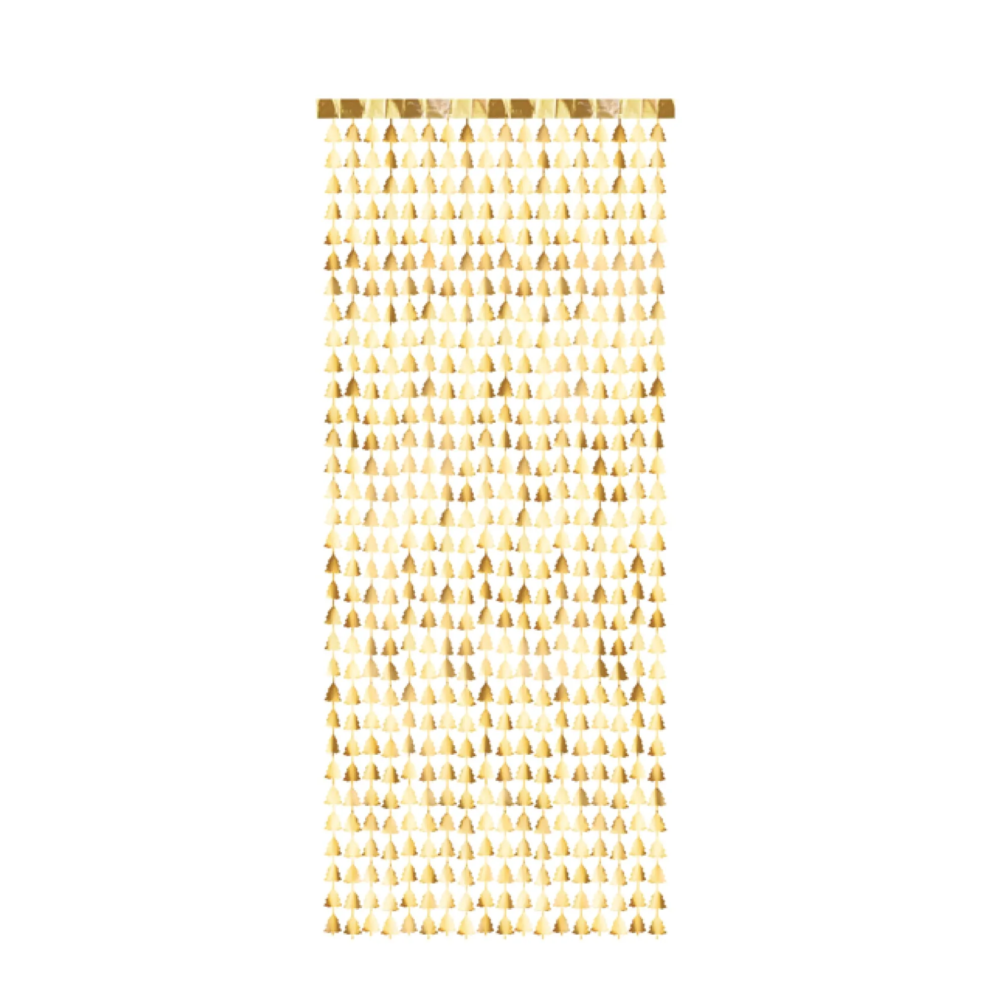 Matte Gold Christmas Tree Doorway Curtain 8ft