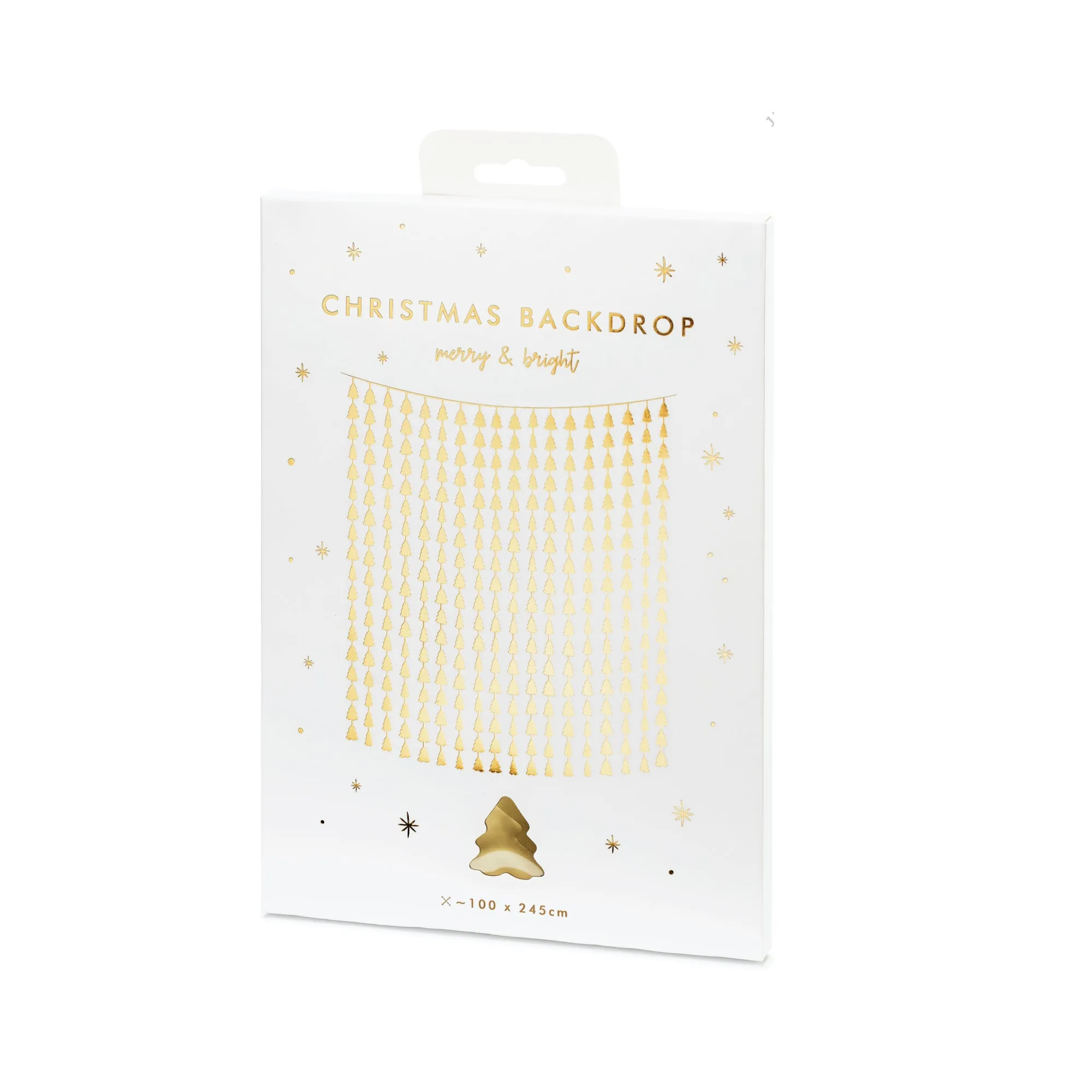 Matte Gold Christmas Tree Doorway Curtain 8ft