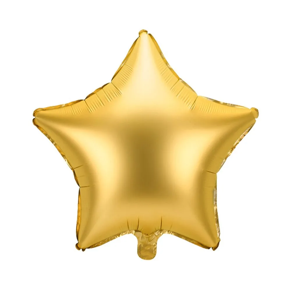 Matte Gold Star Foil Balloon 19in