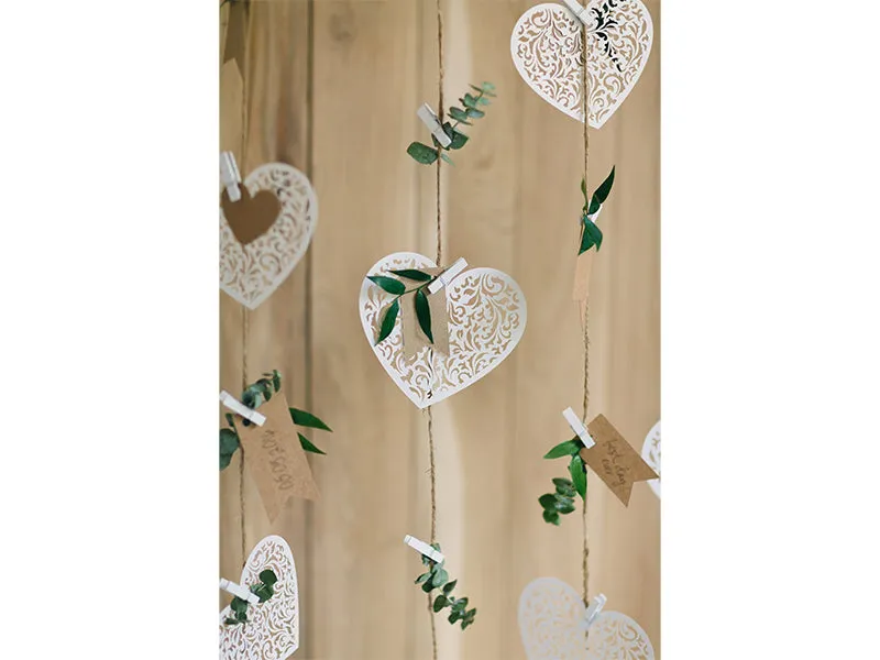 Medium White Heart Cutouts 10ct