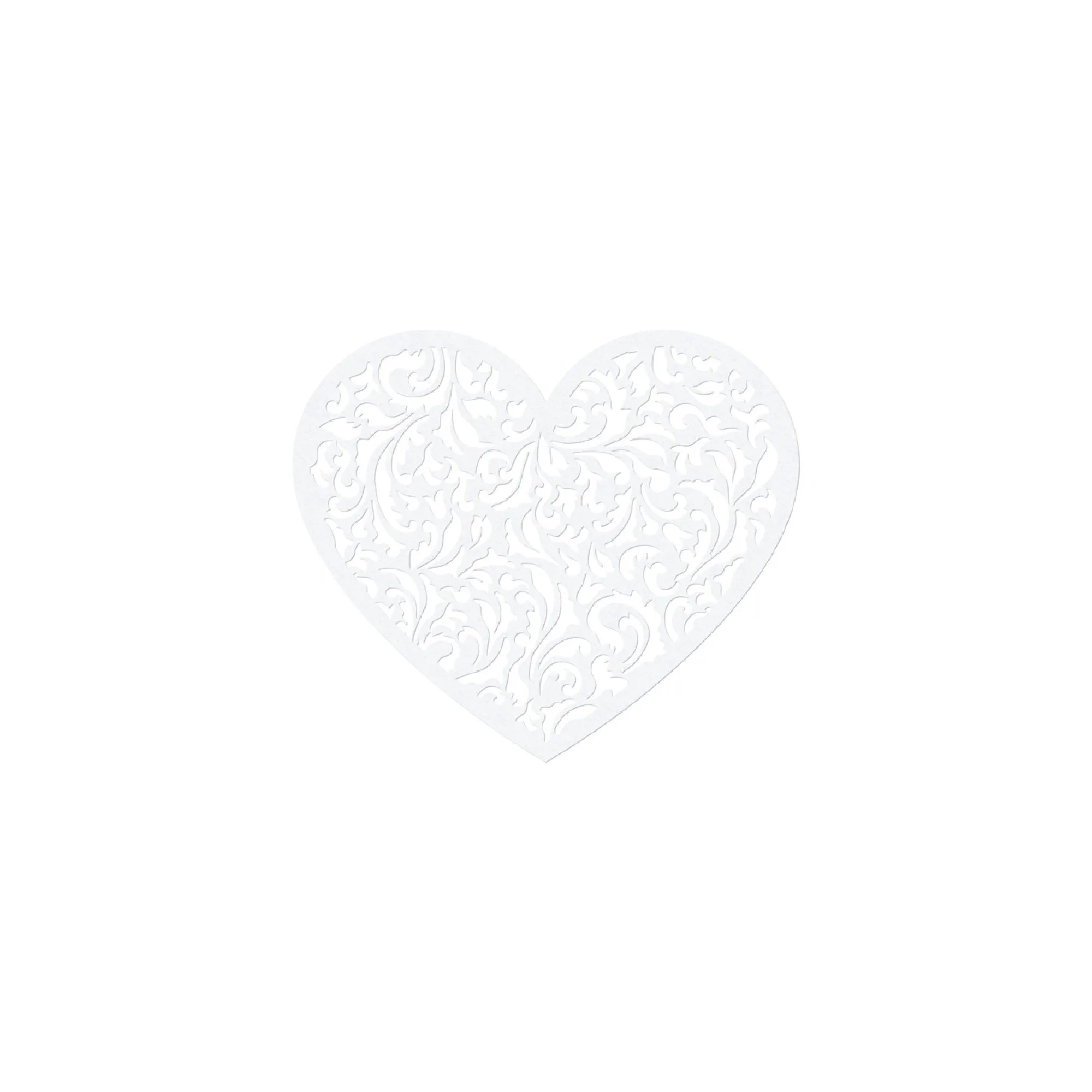 Medium White Heart Cutouts 10ct