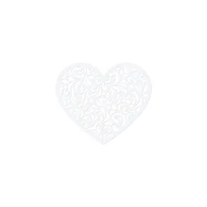 Medium White Heart Cutouts 10ct