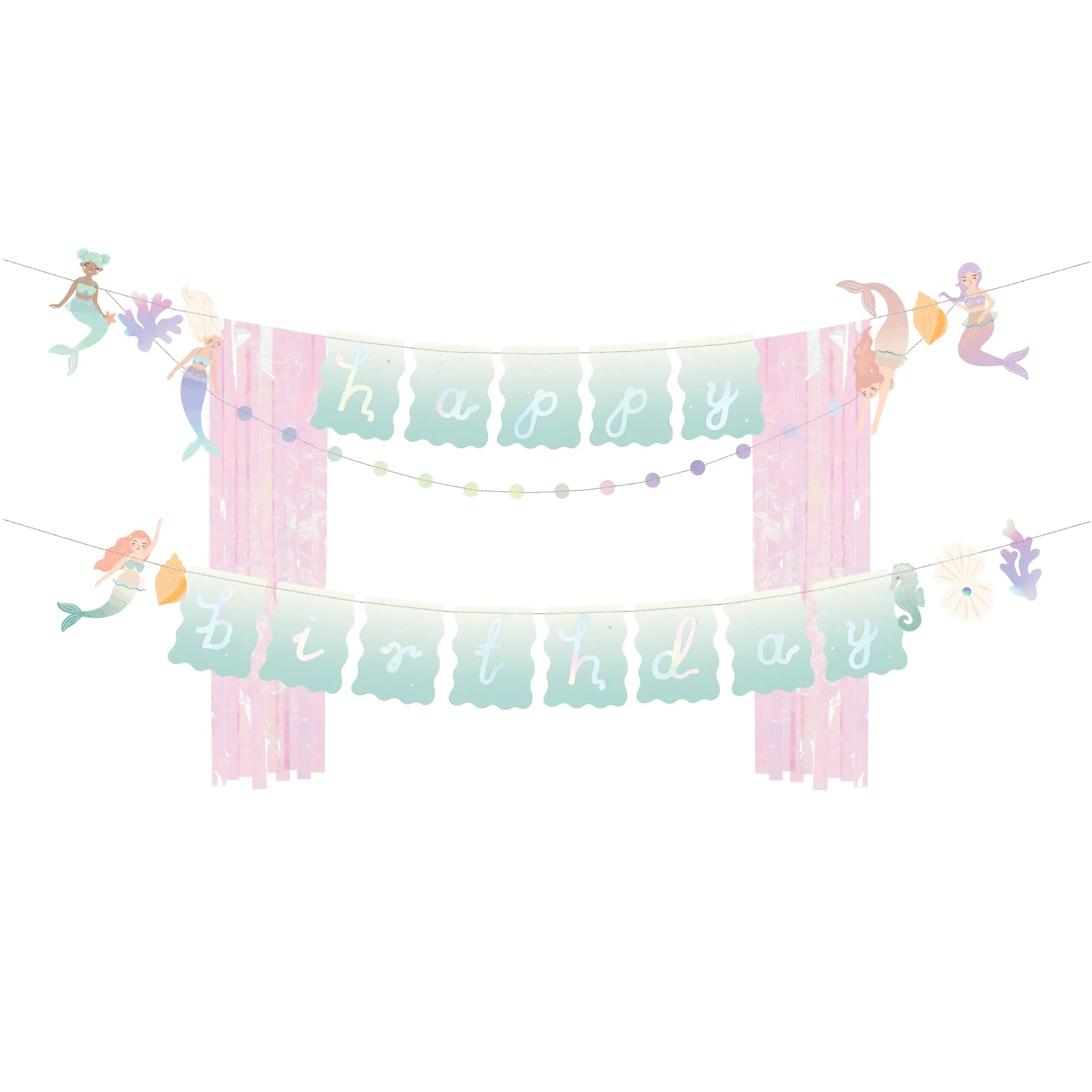 Mermaid Birthday Banner Set