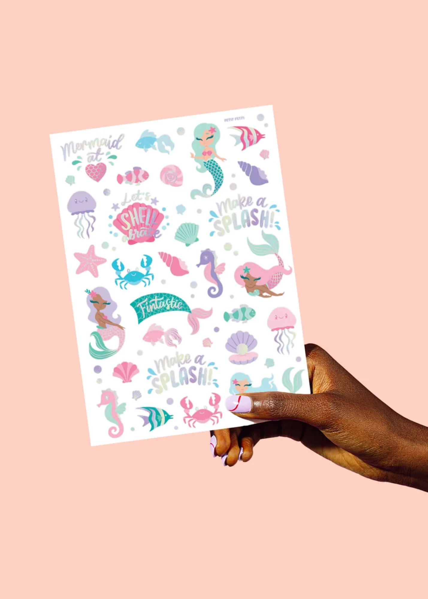 Mermaid Party Temporary Tattoo Sheets 2ct