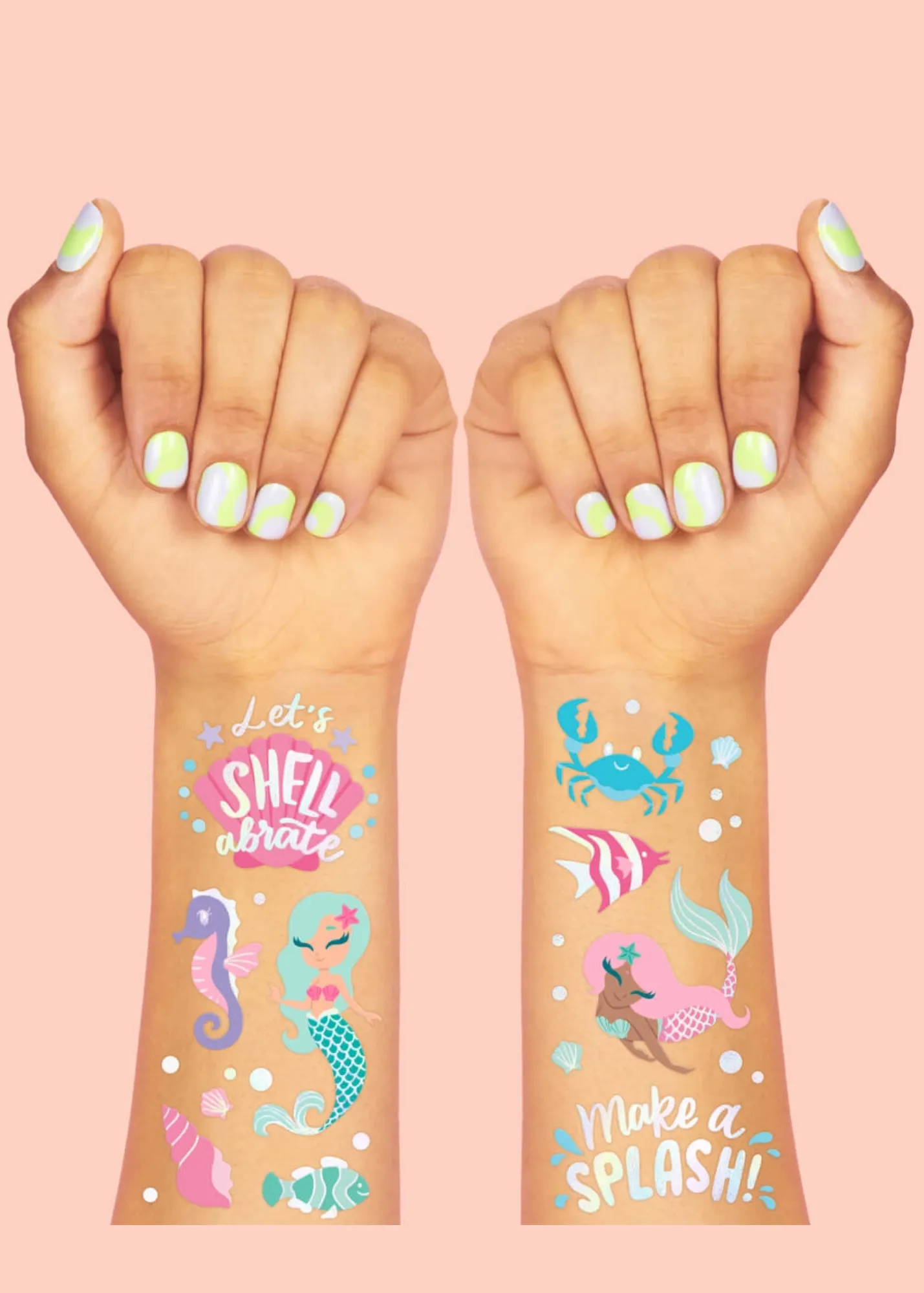 Mermaid Party Temporary Tattoo Sheets 2ct