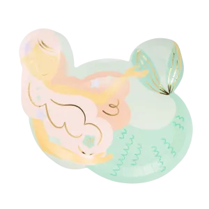 Mermaid Shaped Lunch Plates 8ct