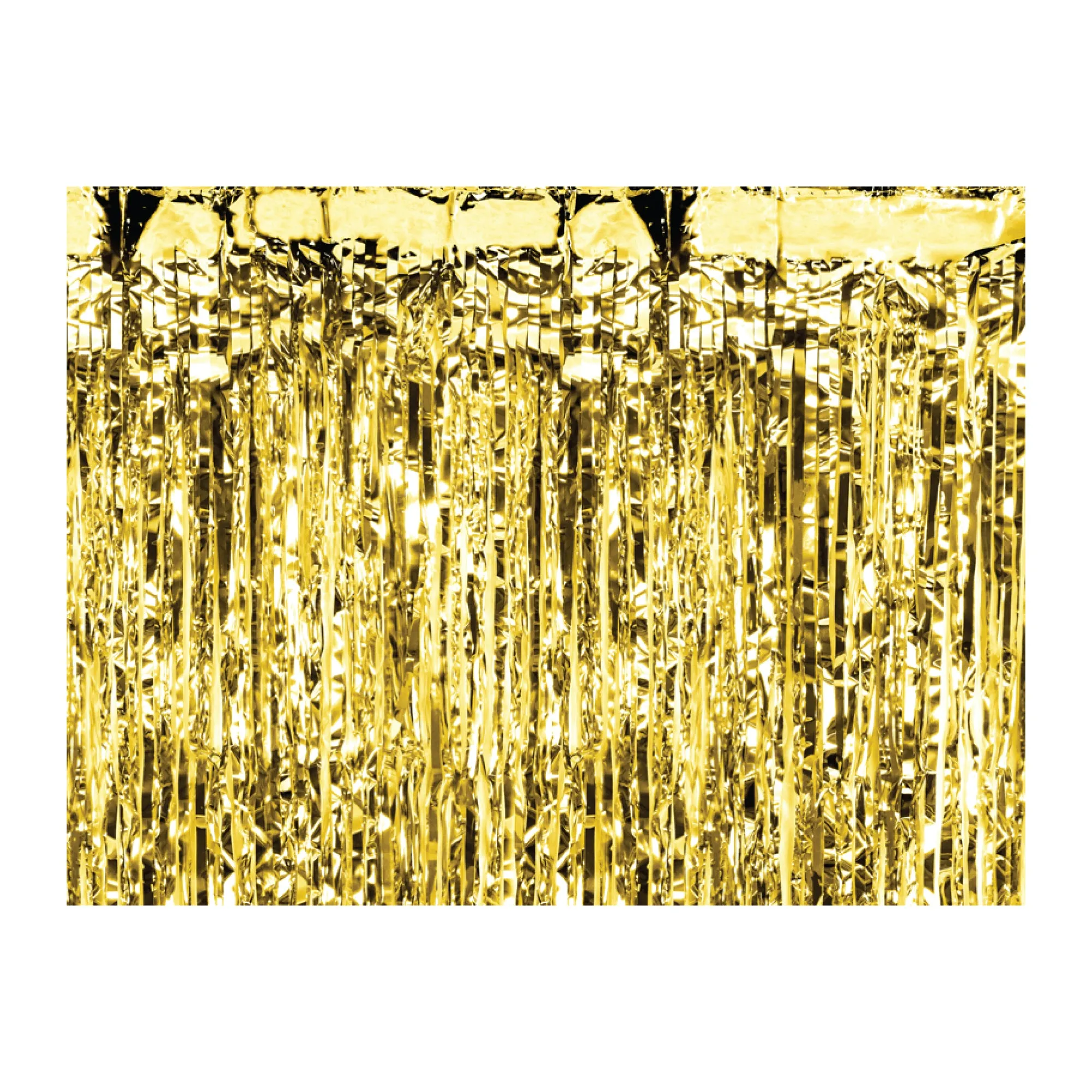 Metallic Gold Fringe Curtain