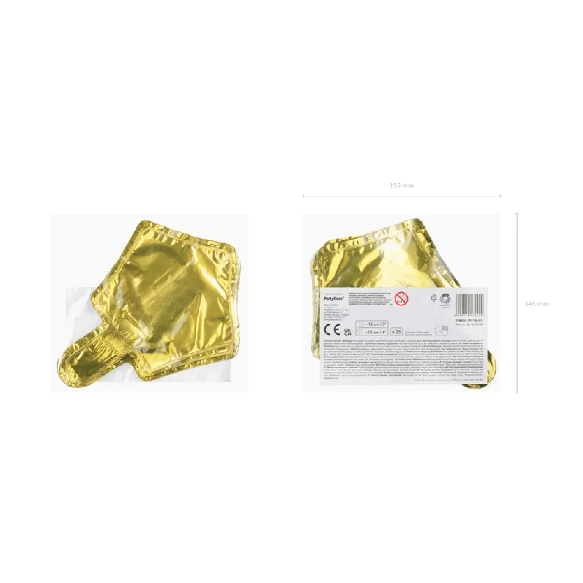 Metallic Gold Star 4in Balloons 25ct