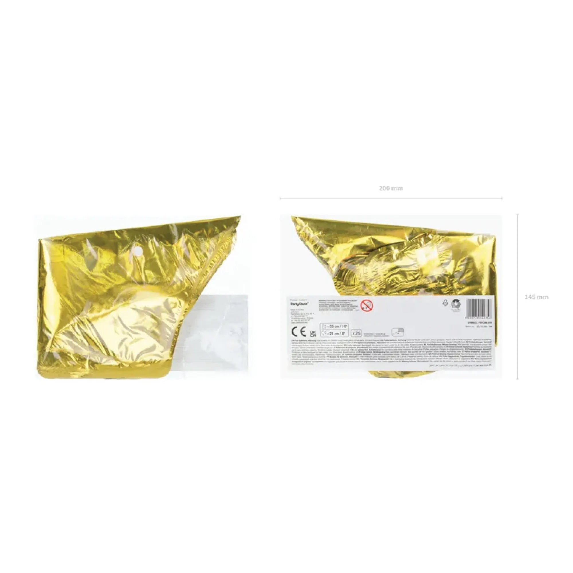 Metallic Gold Star 8in Balloons 25ct