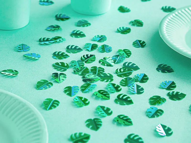 Metallic Green Palm Leaf Confetti