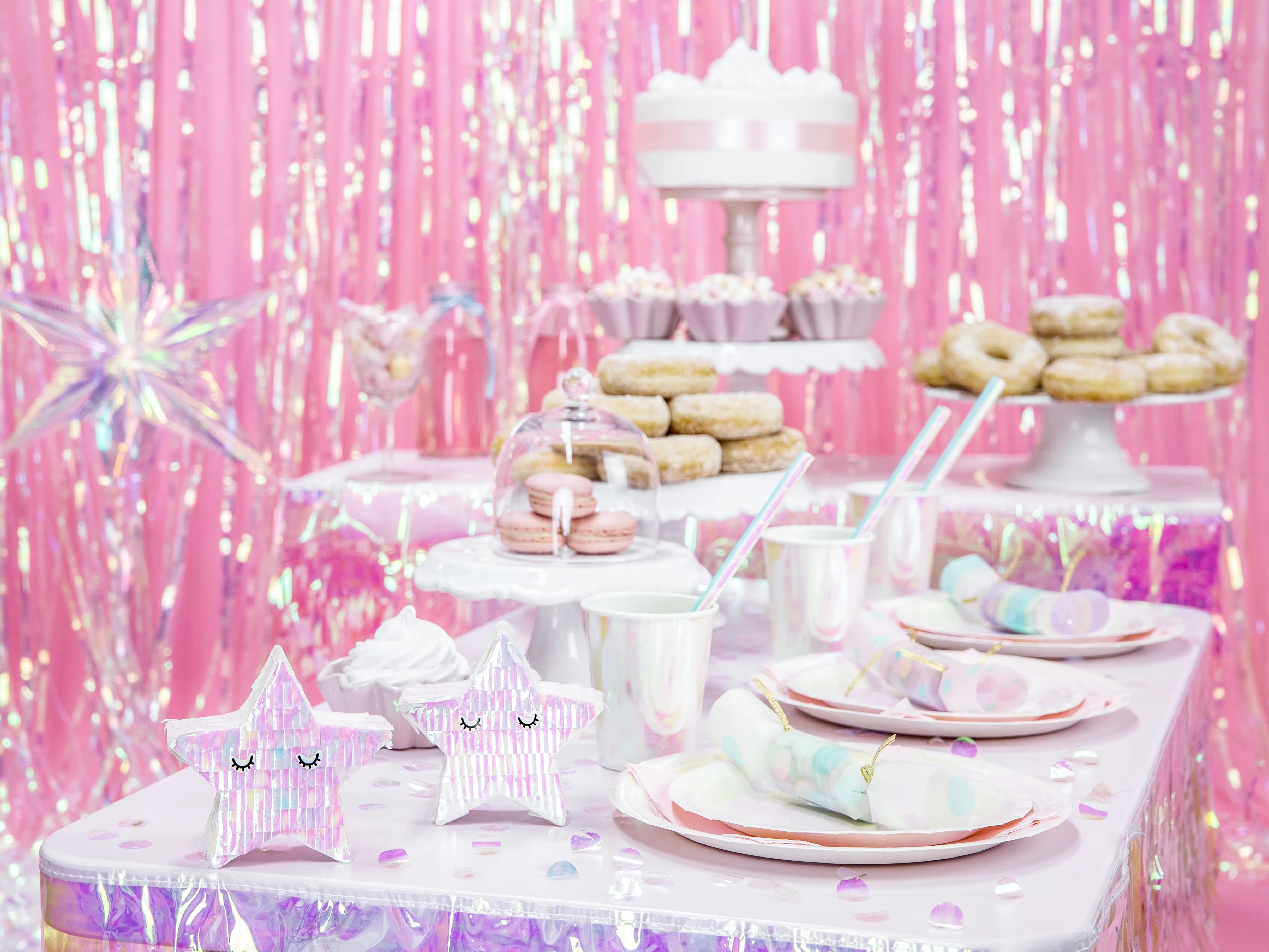 Mini Iridescent Star Piata Party Favor