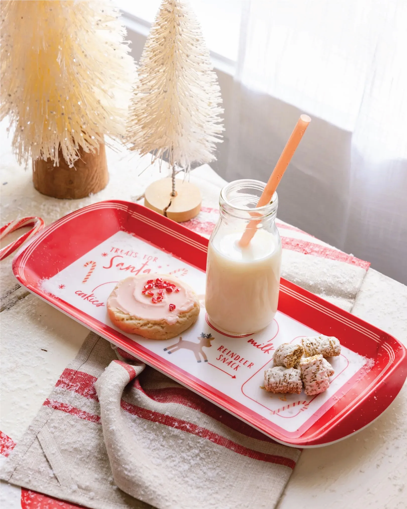 Mini Treats for Santa Melamine Serving Tray