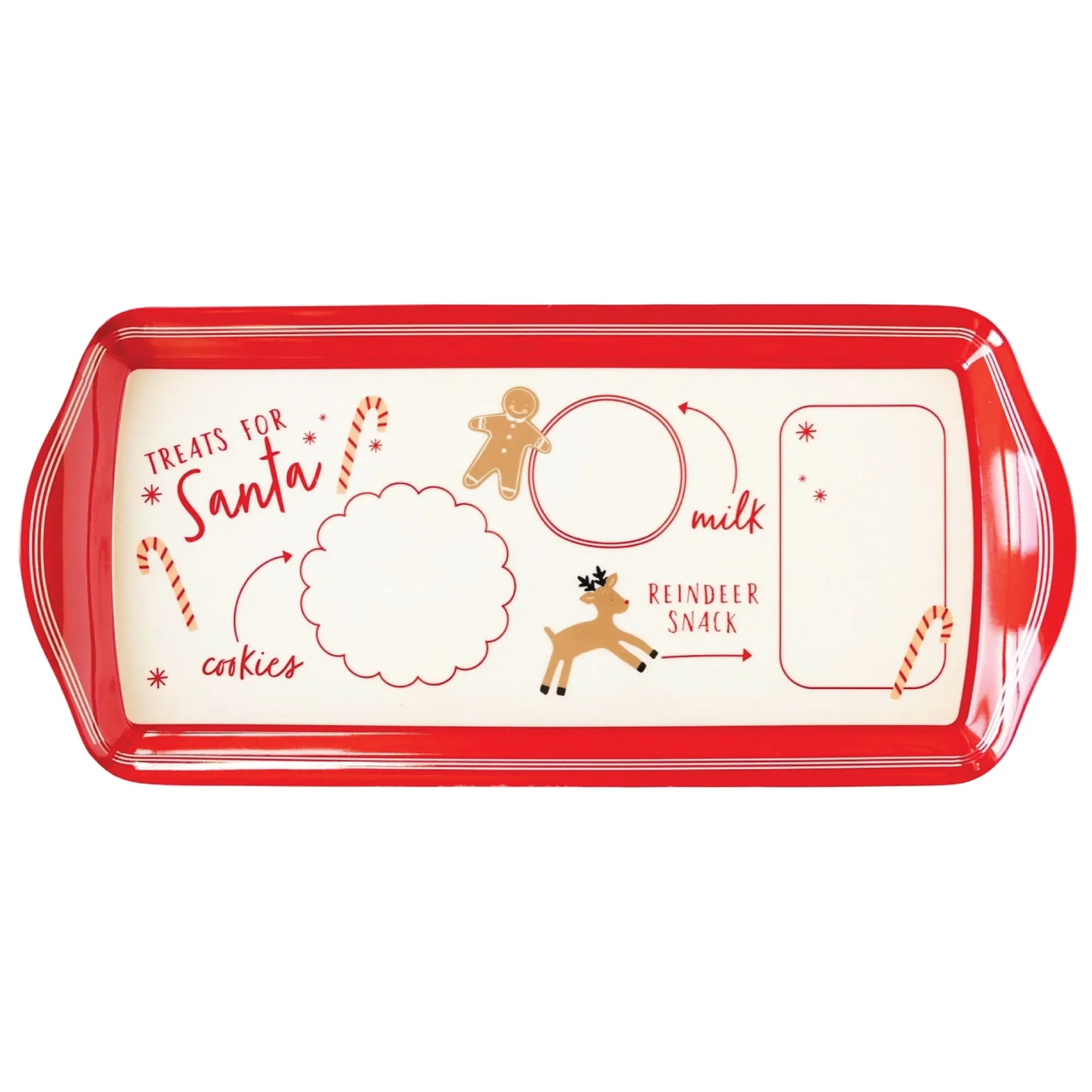 Mini Treats for Santa Melamine Serving Tray