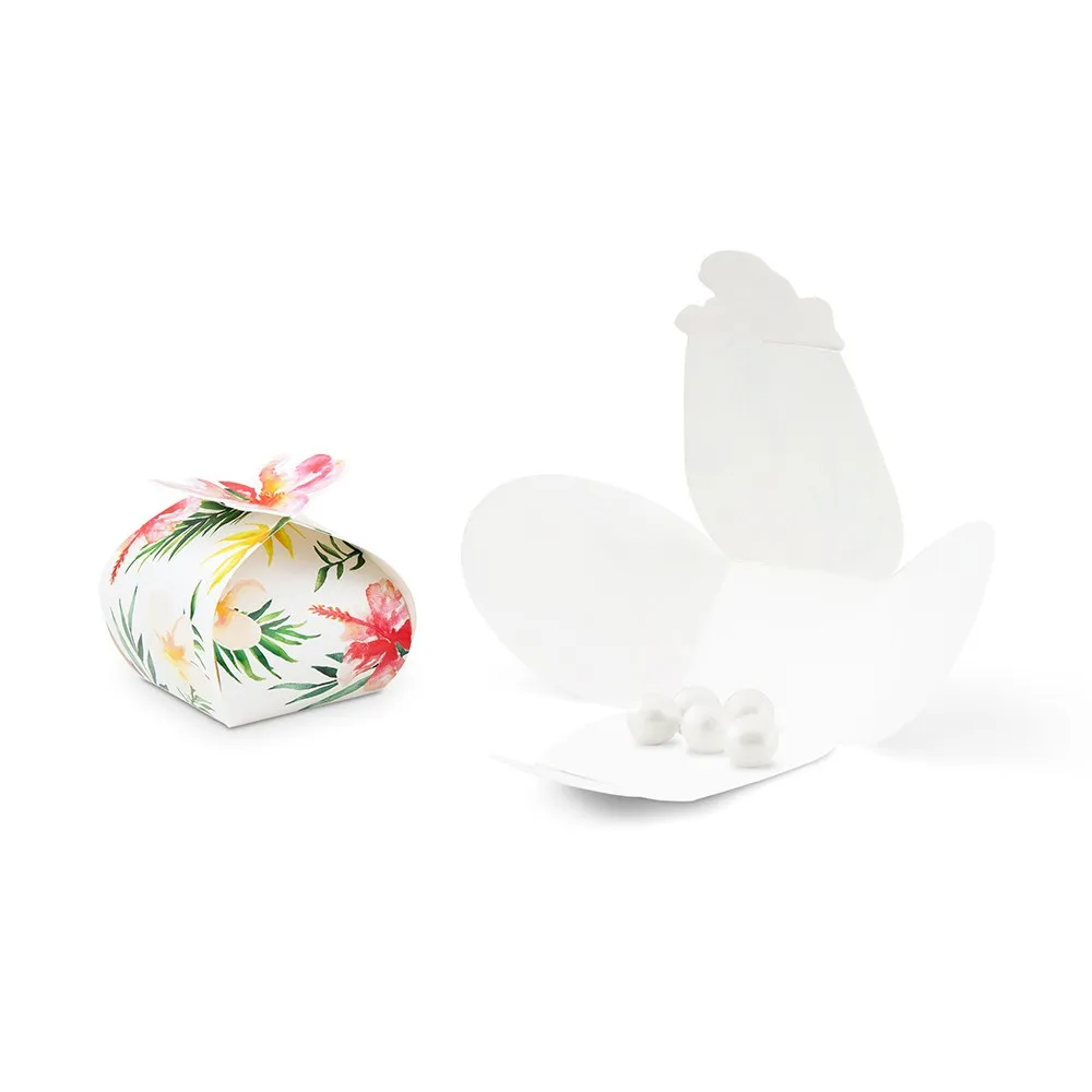 Mini Tropical Floral Favor Boxes 10ct